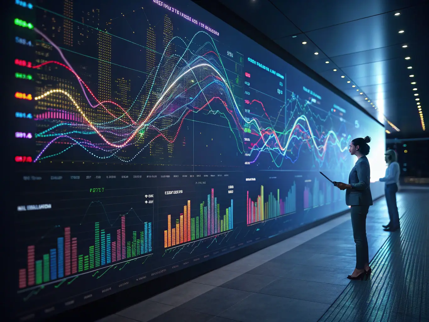 A digital interface displaying complex algorithms and data streams, representing the power and precision of AI-driven strategies.