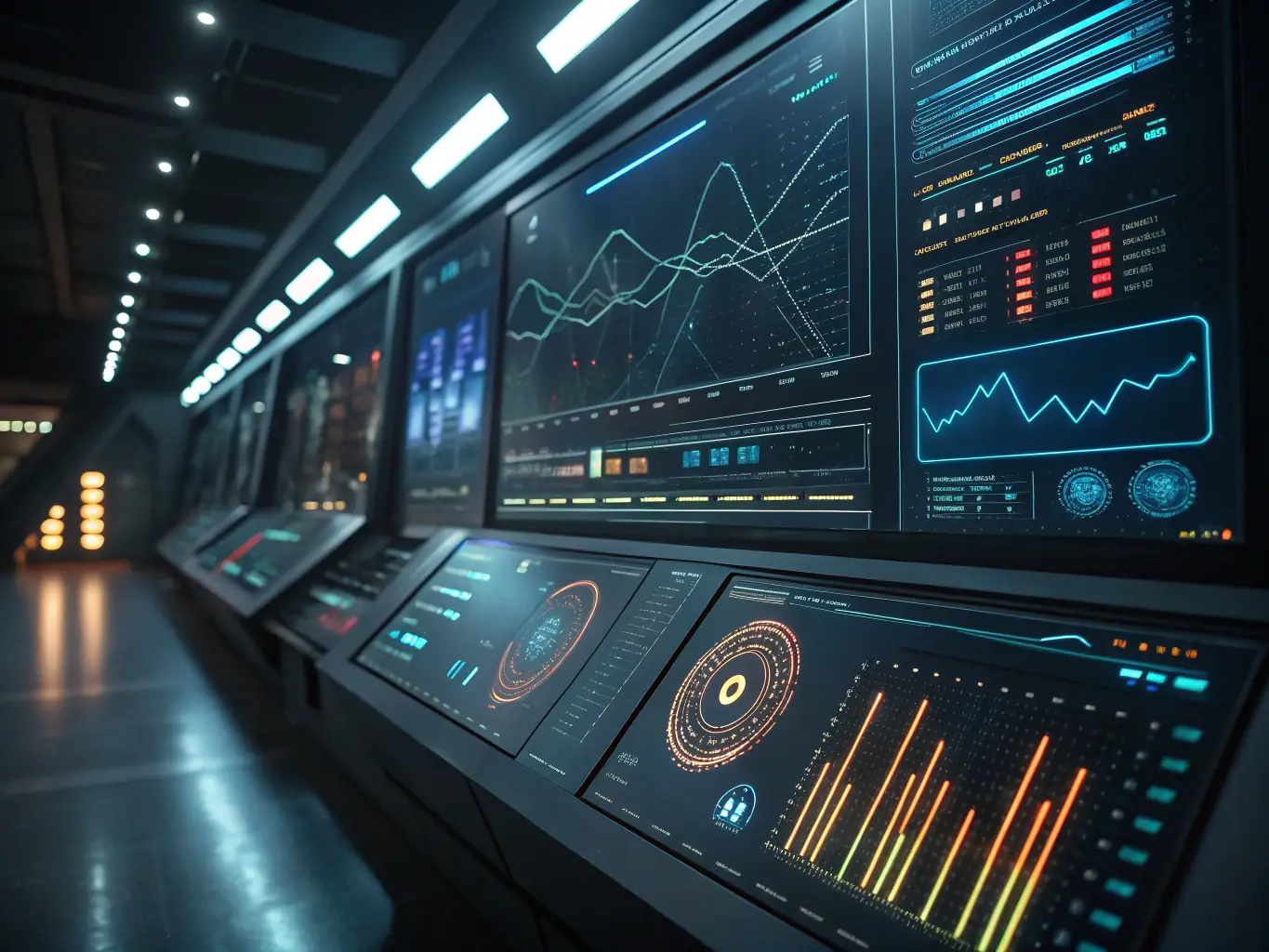 A dynamic visualization of real-time social media analytics, with AI algorithms processing data to identify patterns and insights for continuous performance improvement.