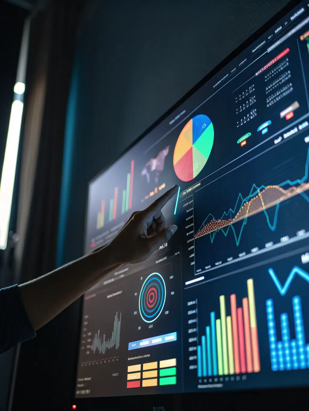 A dashboard displaying real-time data insights generated by AI, showcasing data-driven decision-making facilitated by Pixify Global.
